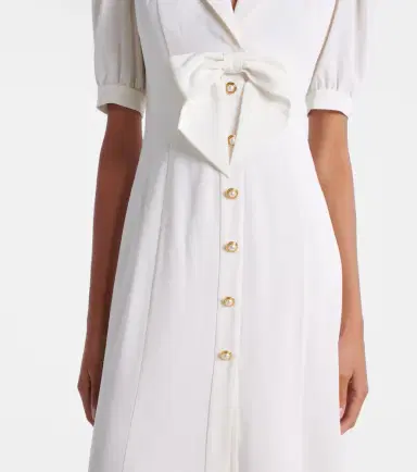 Alessandra Rich Wool-blend crêpe midi dress | Thumbnail 2