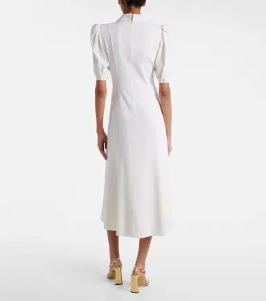 Alessandra Rich Wool-blend crêpe midi dress | Thumbnail 3