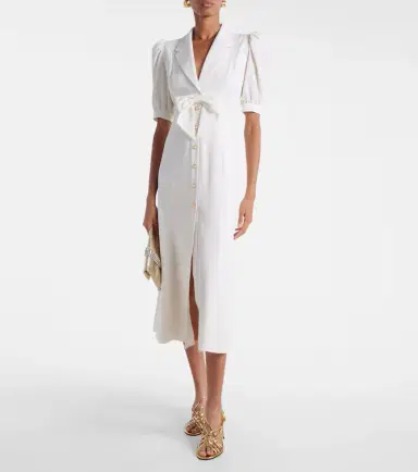 Alessandra Rich Wool-blend crêpe midi dress | Thumbnail 5