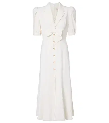 Alessandra Rich Wool-blend crêpe midi dress | Thumbnail 1