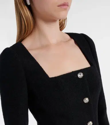 Alessandra Rich Wool-blend twill bouclé jacket | Thumbnail 5