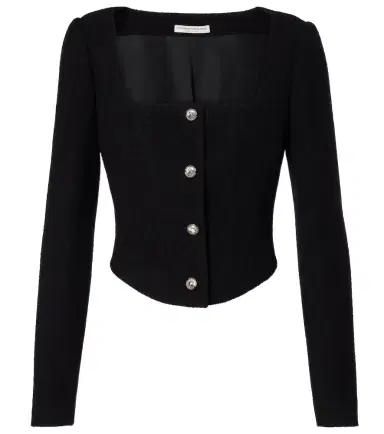 Alessandra Rich Wool-blend twill bouclé jacket | Thumbnail 1
