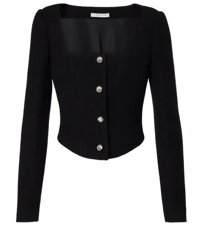 Alessandra Rich Wool-blend twill bouclé jacket
