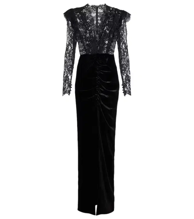 Alessandra Rich Lace and velvet gown