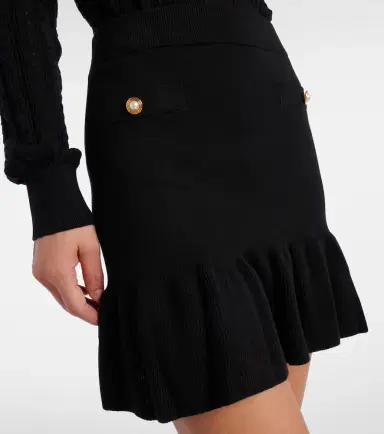 Alessandra Rich Cotton and cashmere miniskirt | Thumbnail 3