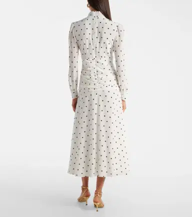 Alessandra Rich Polka-dot silk midi dress | Thumbnail 2
