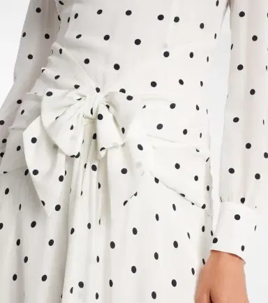 Alessandra Rich Polka-dot silk midi dress | Thumbnail 4