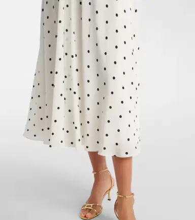 Alessandra Rich Polka-dot silk midi dress | Thumbnail 6