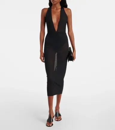 Alex Perry Sheer midi dress | Thumbnail 2 Alex Perry Sheer midi dress | Thumbnail 2