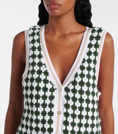 The Upside Portobello Watson crochet cotton vest | Thumbnail 3