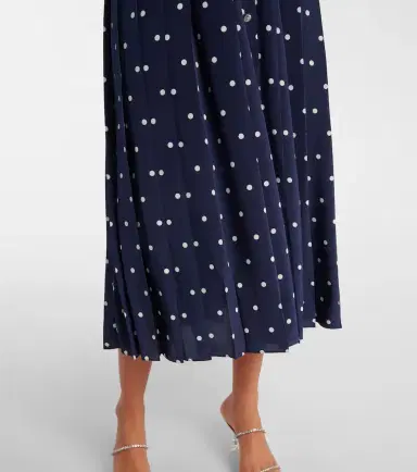 Alessandra Rich Polka-dot ruffled silk midi dress | Thumbnail 4