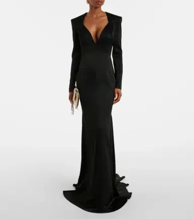 Alex Perry Satin crêpe gown | Thumbnail 2