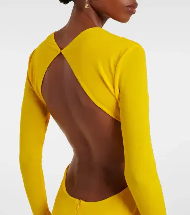 Alex Perry Ruched open-back crêpe jersey gown | Thumbnail 2