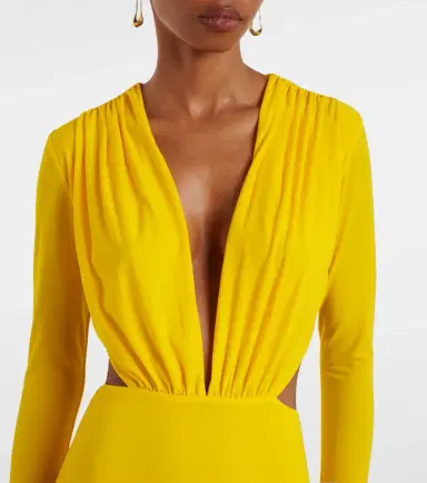 Alex Perry Ruched open-back crêpe jersey gown | Thumbnail 4