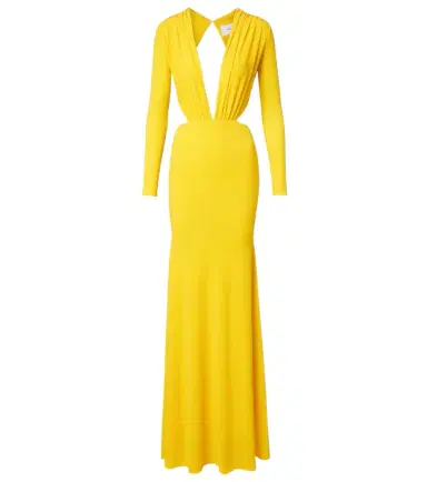Alex Perry Ruched open-back crêpe jersey gown | Thumbnail 1