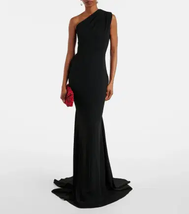 Alex Perry Draped one-shoulder crêpe gown | Thumbnail 5