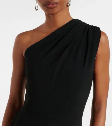 Alex Perry Draped one-shoulder crêpe gown | Thumbnail 6