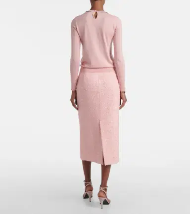 Carolina Herrera Embellished silk and cotton sweater | Thumbnail 3