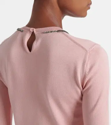 Carolina Herrera Embellished silk and cotton sweater | Thumbnail 5