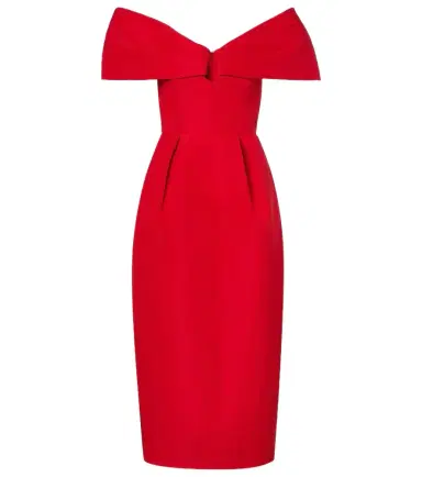 Carolina Herrera Off-shoulder silk maxi dress | Thumbnail 1