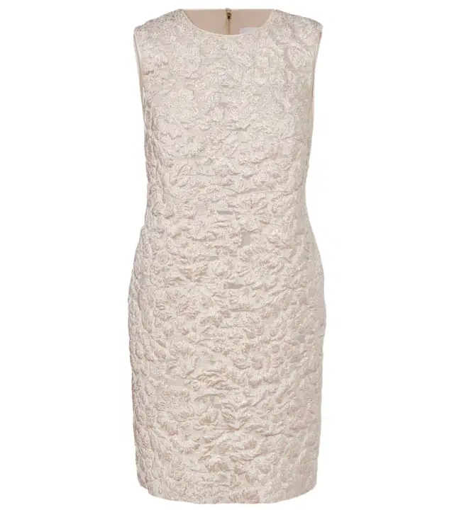 Carolina Herrera Lamé shift dress