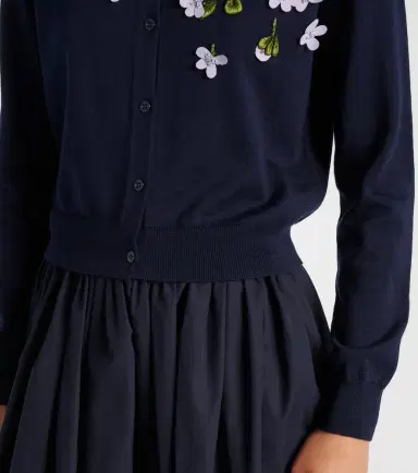 Carolina Herrera Embroidered silk and cotton cardigan | Thumbnail 5