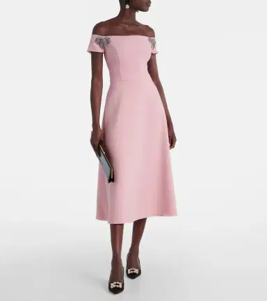 Carolina Herrera Embellished off-shoulder midi dress | Thumbnail 2 Carolina Herrera Embellished off-shoulder midi dress | Thumbnail 2