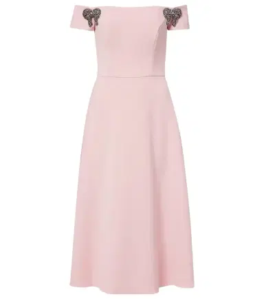 Carolina Herrera Embellished off-shoulder midi dress | Thumbnail 1 Carolina Herrera Embellished off-shoulder midi dress | Thumbnail 1