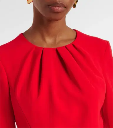 Carolina Herrera Belted crêpe midi dress | Thumbnail 4