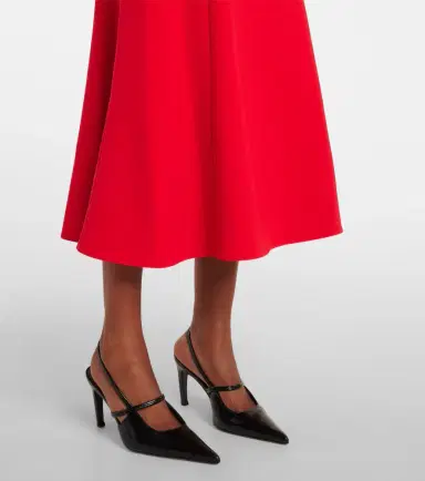 Carolina Herrera Belted crêpe midi dress | Thumbnail 5