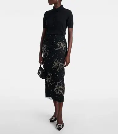 Carolina Herrera Silk and cotton-blend polo shirt | Thumbnail 2
