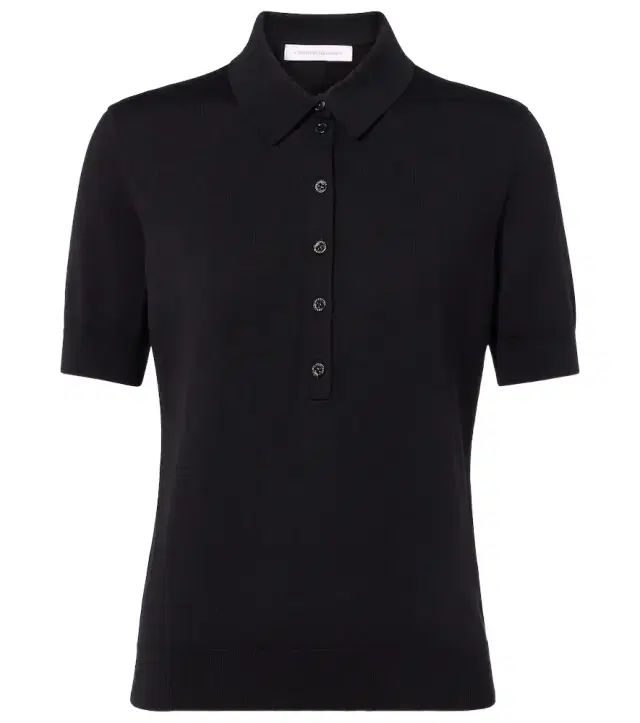 Silk and cotton-blend polo shirt