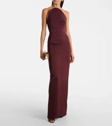 David Koma Asymmetric satin gown | Thumbnail 4 David Koma Asymmetric satin gown | Thumbnail 4