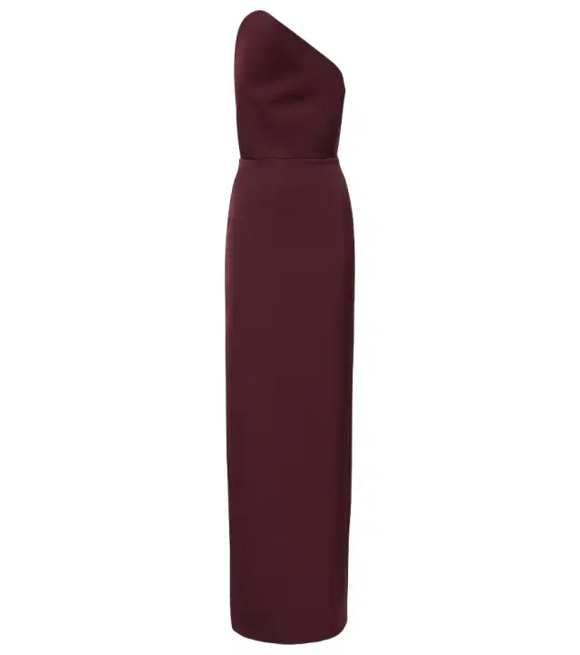David Koma Asymmetric satin gown