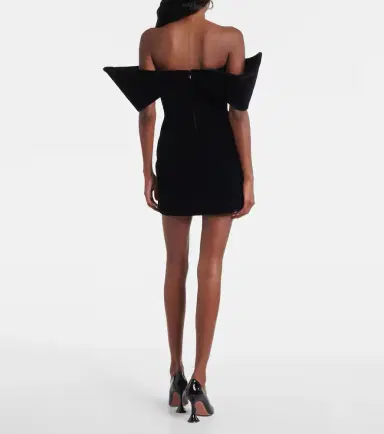 David Koma Off-shoulder velvet minidress | Thumbnail 3