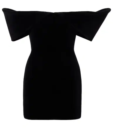 David Koma Off-shoulder velvet minidress | Thumbnail 1