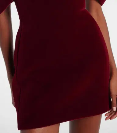 David Koma Off-shoulder velvet minidress | Thumbnail 3