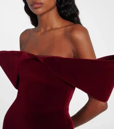 David Koma Off-shoulder velvet minidress | Thumbnail 4