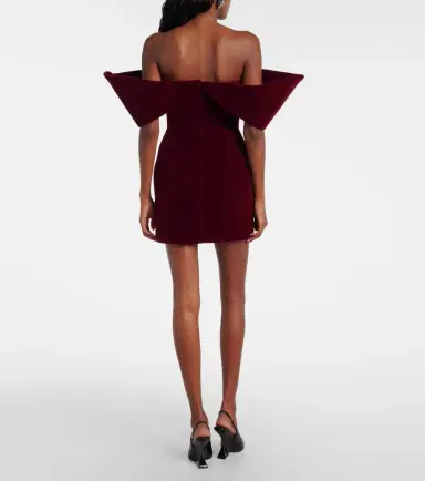 David Koma Off-shoulder velvet minidress | Thumbnail 5