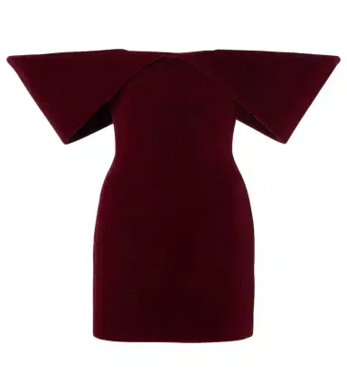 David Koma Off-shoulder velvet minidress | Thumbnail 1