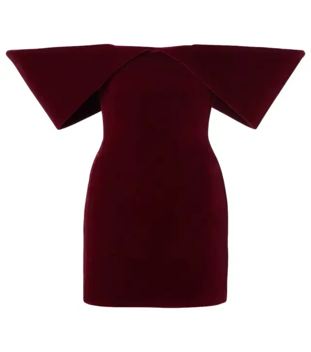 David Koma Off-shoulder velvet minidress