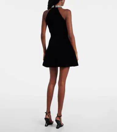 David Koma Crystal-embellished halterneck minidress | Thumbnail 3 David Koma Crystal-embellished halterneck minidress | Thumbnail 3