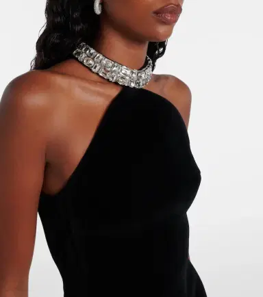 David Koma Crystal-embellished halterneck minidress | Thumbnail 4 David Koma Crystal-embellished halterneck minidress | Thumbnail 4