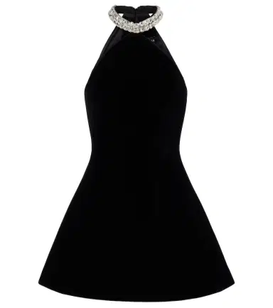 David Koma Crystal-embellished halterneck minidress | Thumbnail 1 David Koma Crystal-embellished halterneck minidress | Thumbnail 1