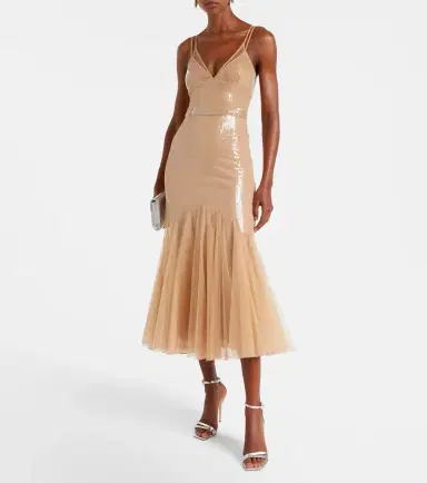 David Koma Sequined tulle gown | Thumbnail 2
