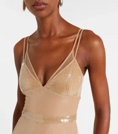 David Koma Sequined tulle gown | Thumbnail 6