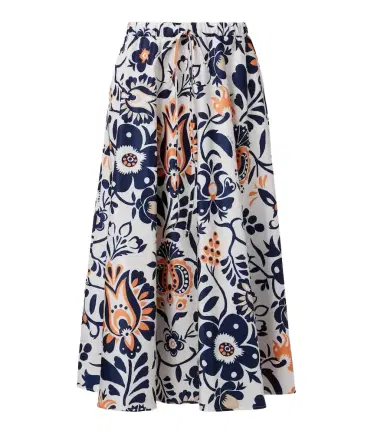 La DoubleJ Printed satin midi skirt | Thumbnail 1