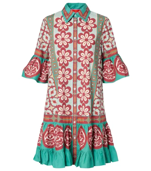 La DoubleJ Choux printed cotton poplin shirt dress