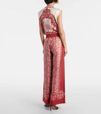La DoubleJ Printed silk twill palazzo pants | Thumbnail 2
