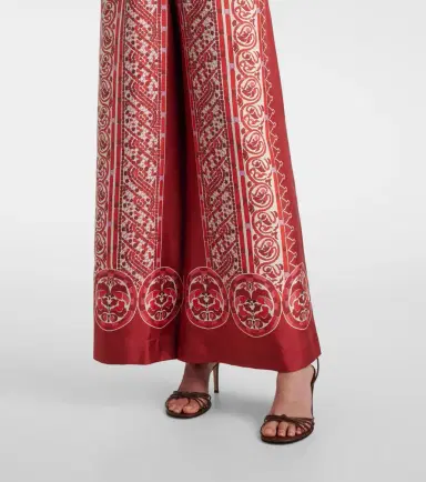 La DoubleJ Printed silk twill palazzo pants | Thumbnail 3